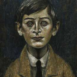 《穿黄夹克的男孩》L·S·洛里(L. S. Lowry)高清作品欣赏