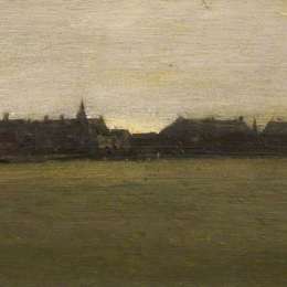 《克利夫顿章克申，黄昏》L·S·洛里(L. S. Lowry)高清作品欣赏