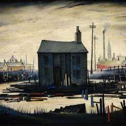 《废弃建筑》L·S·洛里(L. S. Lowry)高清作品欣赏