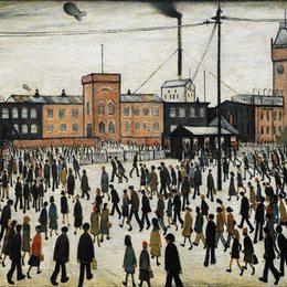 《上班》L·S·洛里(L. S. Lowry)高清作品欣赏