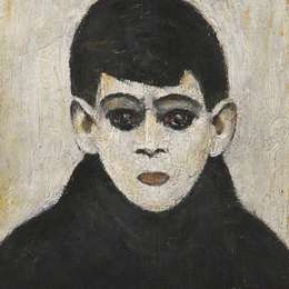 《一个男孩的头》L·S·洛里(L. S. Lowry)高清作品欣赏