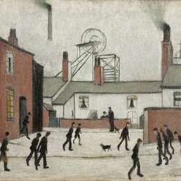 《磨坊工人》L·S·洛里(L. S. Lowry)高清作品欣赏