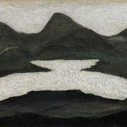 《山湖》L·S·洛里(L. S. Lowry)高清作品欣赏