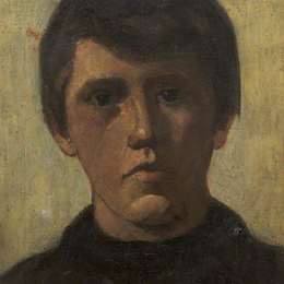 《男模特肖像》L·S·洛里(L. S. Lowry)高清作品欣赏