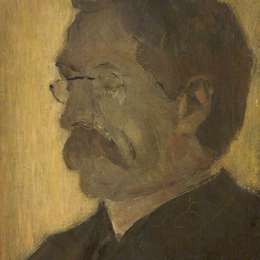 《艺术家的父亲肖像》L·S·洛里(L. S. Lowry)高清作品欣赏