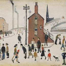 《街景》L·S·洛里(L. S. Lowry)高清作品欣赏
