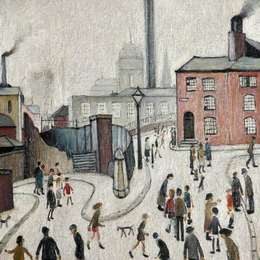 《街景》L·S·洛里(L. S. Lowry)高清作品欣赏