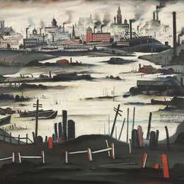《湖》L·S·洛里(L. S. Lowry)高清作品欣赏