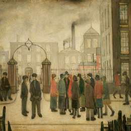 《磨坊盖茨》L·S·洛里(L. S. Lowry)高清作品欣赏