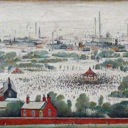 《公园》L·S·洛里(L. S. Lowry)高清作品欣赏