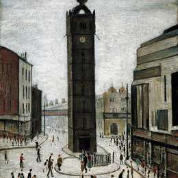 《格拉斯哥收费站》L·S·洛里(L. S. Lowry)高清作品欣赏