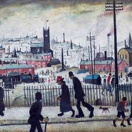 《城镇观》L·S·洛里(L. S. Lowry)高清作品欣赏