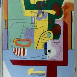 勒·柯布西耶(Le Corbusier)高清作品:Nature morte V&amp;ampézelay