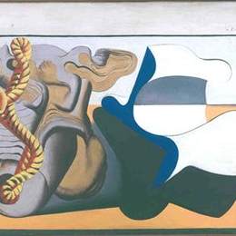 《静物＆根和黄色绳索》勒·柯布西耶(Le Corbusier)高清作品欣赏