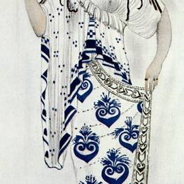 莱昂·巴克斯特(Leon Bakst)高清作品:&amp;ampquotHelene de Sparte&amp;ampquot - costume for Ida Rubin