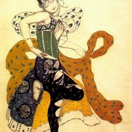 莱昂·巴克斯特(Leon Bakst)高清作品:La peri Natasha Trouhanova as the Peri