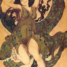 《仙女服装设计》莱昂·巴克斯特(Leon Bakst)高清作品欣赏