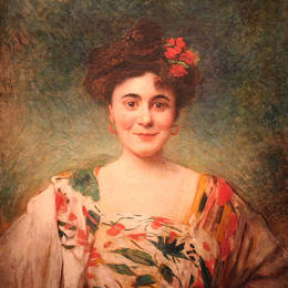 莱昂·博纳(Leon Bonnat)高清作品:Portrait de madame Dot&amp;ampézac