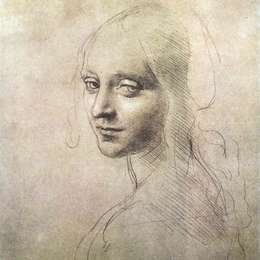 《少女之首》达·芬奇(Leonardo da Vinci)高清作品欣赏