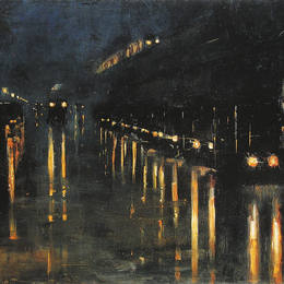 雷瑟·里(Lesser Ury)高清作品:Hochbahnhof B&amp;ampülowstra&amp;amp?e