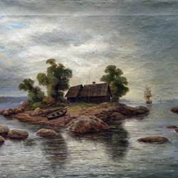 《岛上的农舍》列夫拉格里奥(Lev Lagorio)高清作品欣赏