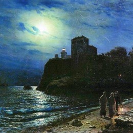 《海边月夜》列夫拉格里奥(Lev Lagorio)高清作品欣赏