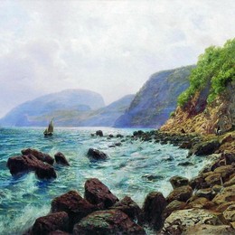 列夫拉格里奥(Lev Lagorio)高清作品:View of Ayu-Dag from Alushta