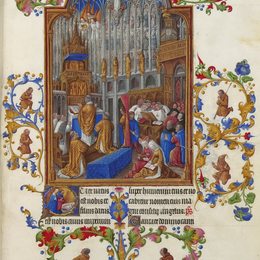 《圣诞弥撒》林堡兄弟(Limbourg brothers)高清作品欣赏