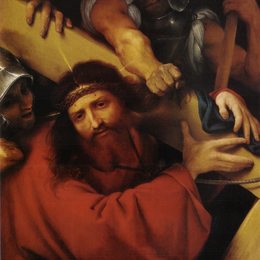 《背负十字架的基督》洛伦佐·洛图(Lorenzo Lotto)高清作品欣赏