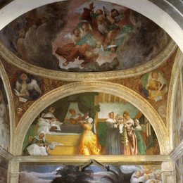 《玛丽的耶稣诞生》洛伦佐·洛图(Lorenzo Lotto)高清作品欣赏