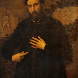 《一个37岁男子的肖像》洛伦佐·洛图(Lorenzo Lotto)高清作品欣赏