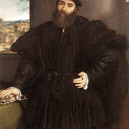 《绅士的肖像》洛伦佐·洛图(Lorenzo Lotto)高清作品欣赏