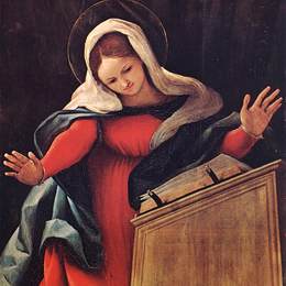 《处女宣告》洛伦佐·洛图(Lorenzo Lotto)高清作品欣赏