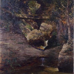 《瀑布景观》蒂凡尼(Louis Comfort Tiffany)高清作品欣赏