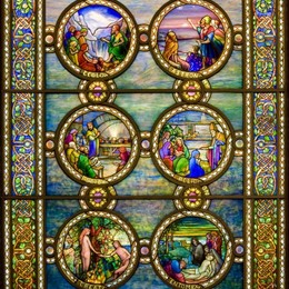 《生命之窗树》蒂凡尼(Louis Comfort Tiffany)高清作品欣赏