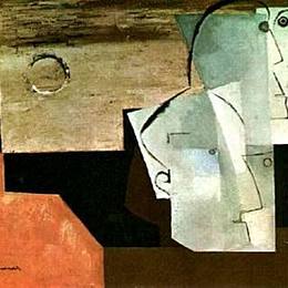 《两位诗人》刘易斯·马库锡(Louis Marcoussis)高清作品欣赏