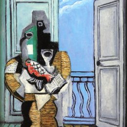 《窗窗静物》刘易斯·马库锡(Louis Marcoussis)高清作品欣赏