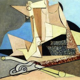 《数字与船锚》刘易斯·马库锡(Louis Marcoussis)高清作品欣赏