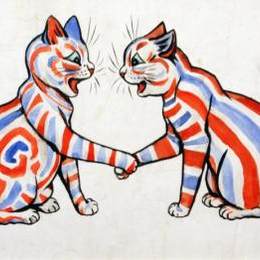 《条纹猫》刘易斯·韦恩(Louis Wain)高清作品欣赏