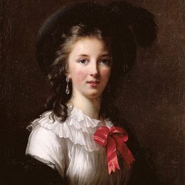 《自画像》伊丽莎白·维杰·勒布伦(Louise Elisabeth Vigee Le Brun)高清作品欣赏