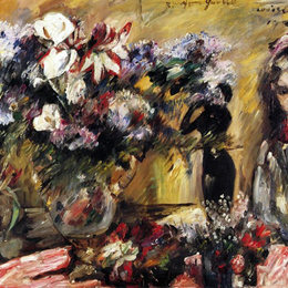 《花和威廉》洛维斯·科林斯(Lovis Corinth)高清作品欣赏