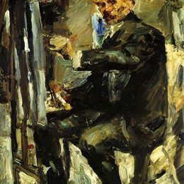 《画架上的自画像》洛维斯·科林斯(Lovis Corinth)高清作品欣赏