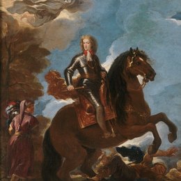 《西班牙国王查尔斯二世骑马》卢卡·吉奥达诺(Luca Giordano)高清作品欣赏