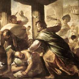 《基督净化圣殿》卢卡·吉奥达诺(Luca Giordano)高清作品欣赏