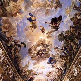 《装饰天花板（美第奇宫）》卢卡·吉奥达诺(Luca Giordano)高清作品欣赏