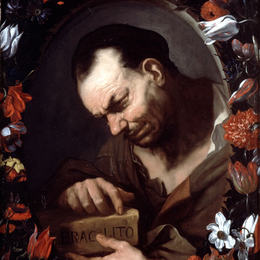 《赫拉克利特和德意志民主共和国。左面板》卢卡·吉奥达诺(Luca Giordano)高清作品欣赏