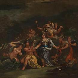 《米勒娃是艺术与科学的保护者》卢卡·吉奥达诺(Luca Giordano)高清作品欣赏