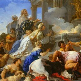 《普赛克的父母为阿波罗献祭》卢卡·吉奥达诺(Luca Giordano)高清作品欣赏