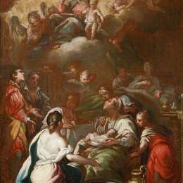 《童贞女童贞女的诞生》卢卡·吉奥达诺(Luca Giordano)高清作品欣赏