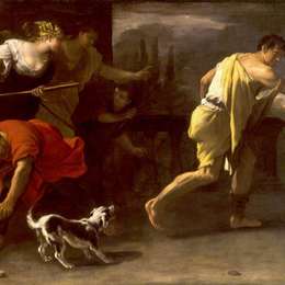 《浪子的寓言。被他以前的同事赶出去》卢卡·吉奥达诺(Luca Giordano)高清作品欣赏